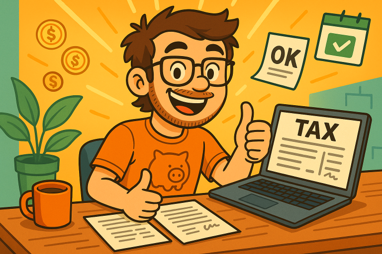 economilenial personaje haciendo declaracion renta 2025 Personalizado 1